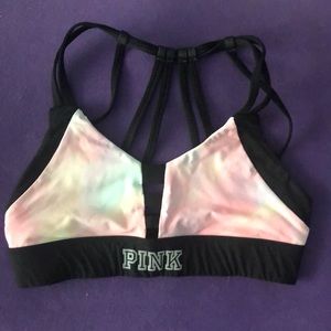 Pink Victoria Secret sports bra